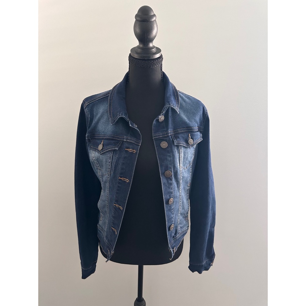 WallFlower Dreamer Fit Dark Wash Denim Jacket Womens Small